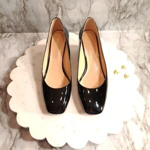 WAYDERNS Women's Wedge/Heels Size 10 Black Patent‎ Leather Slip-On